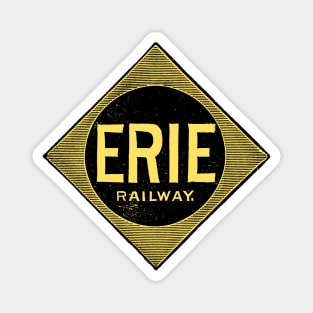 Rustic 1891 Erie Railway Logo Magnet