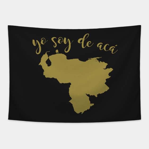 Yo soy de acá Gold Tapestry by SabasDesign