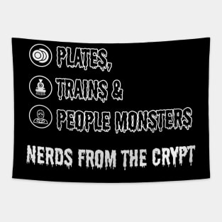 Plates, Trains & People Monsters Tapestry