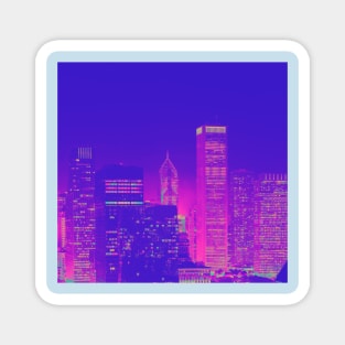 80s Neon City Views Magnet