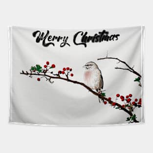 Vintage Red Berries Christmas Tapestry