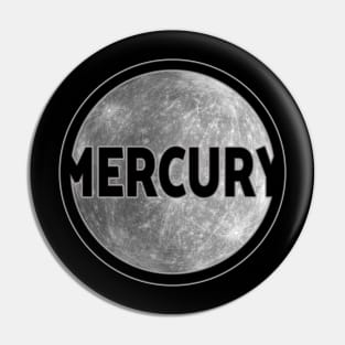 Planet Mercury with lettering gift space idea Pin