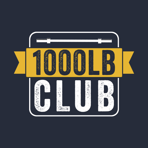 1000lb Club Member T-Shirt, Powerlifting Weight Training by 14thFloorApparel