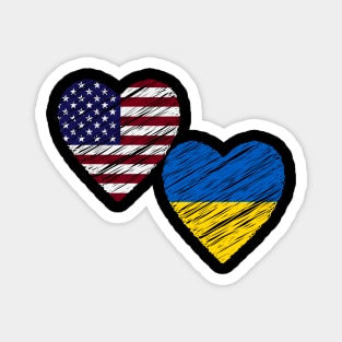 Usa support Ukraine Magnet