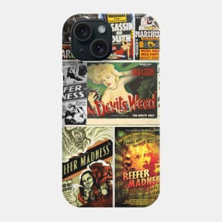 Reefer madness - Anti Marijuana vintage film posters collage Phone Case