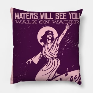 Surfing jesus Pillow