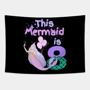 This Mermaid is 8 years old Happy 8th birthday to the little Mermaid Tapestry