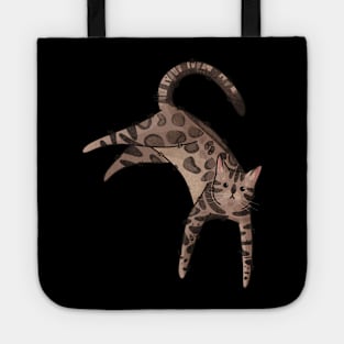 Dark bengal cat Tote