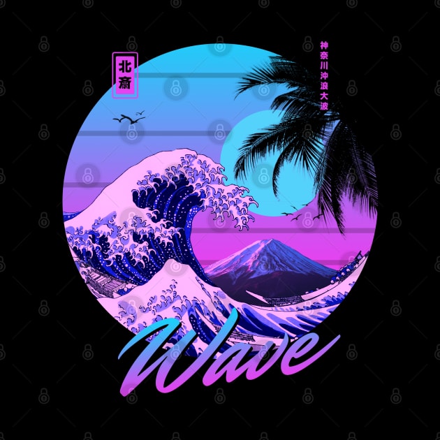 Hokusai vaporwave by mrcatguys