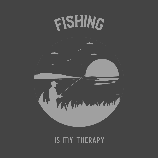 Fishing is my therapy 7 by Cectees