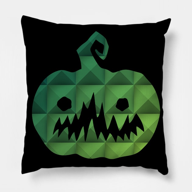 Pumpkin scary face halloween Pillow by trendybestgift