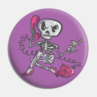 Lady skeleton 2 Pin