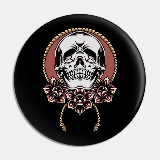 skull and roses Pin by donipacoceng