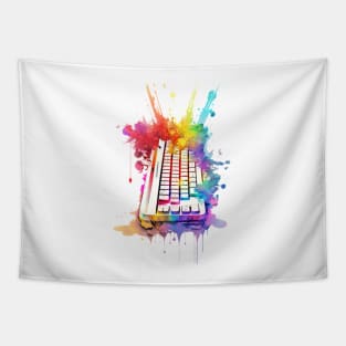 Colourful Keyboard - I love programming Tapestry
