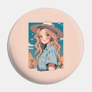 Powerful girl cowboy Pin