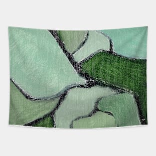 Mint Green Abstract Art Tapestry