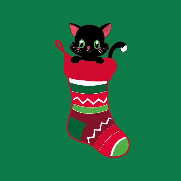 Cute Kitten Christmas Stocking Stuffers Cat Gift Shirt for Cat Lovers by teemaniac