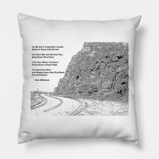 A Young Man's Death Poem Pillow