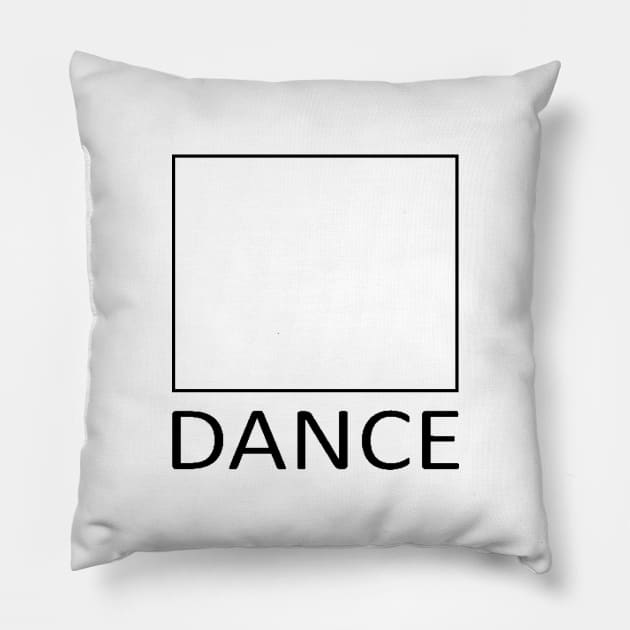 Square DANCE BLK Pillow by DWHT71