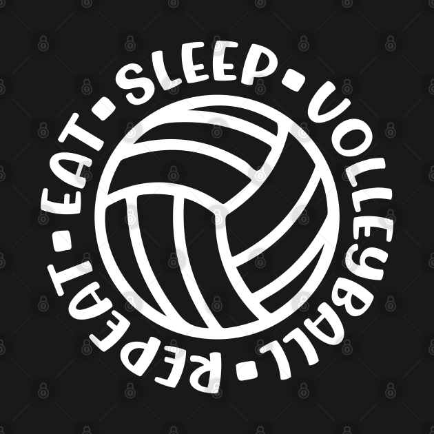 Eat Sleep Volleyball Repeat Girls Boys Cute Funny by GlimmerDesigns