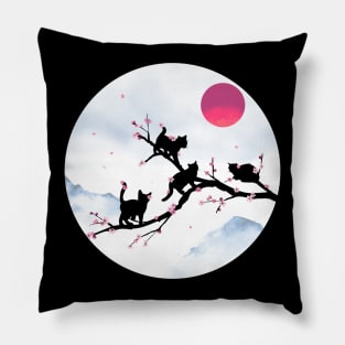 Cat Blossoms Pillow