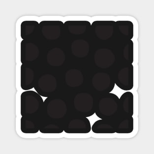 Bold Black & White Polka Dots Doodle Magnet
