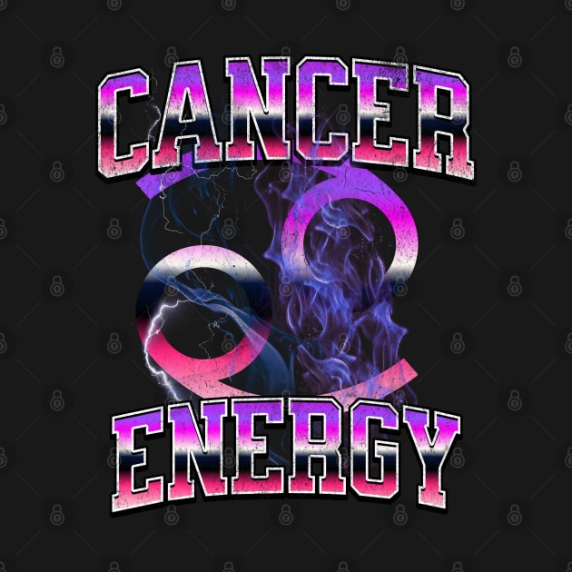 Cancer Energy Retro Lightning Birthday Zodiac Sign Astrology by Lavender Celeste