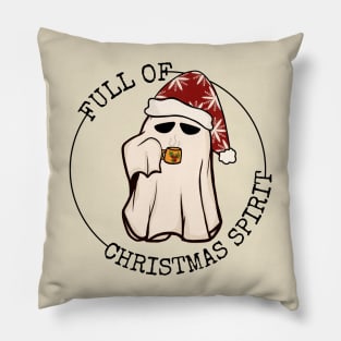 Full of Christmas Spirit Spooky Holiday Tee Pillow