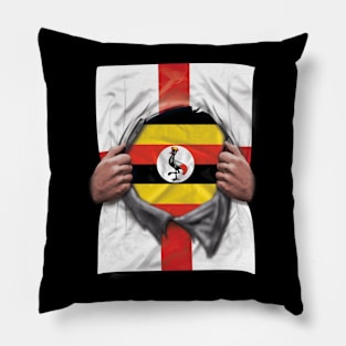 Uganda Flag English Flag Ripped - Gift for Ugandan From Uganda Pillow