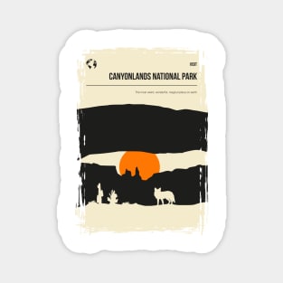 Canyonlands National Park Vintage Minimal Retro Travel Poster Magnet