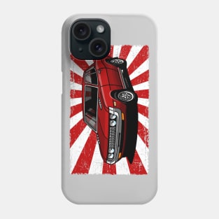 The cool classic coupe with flag background Phone Case