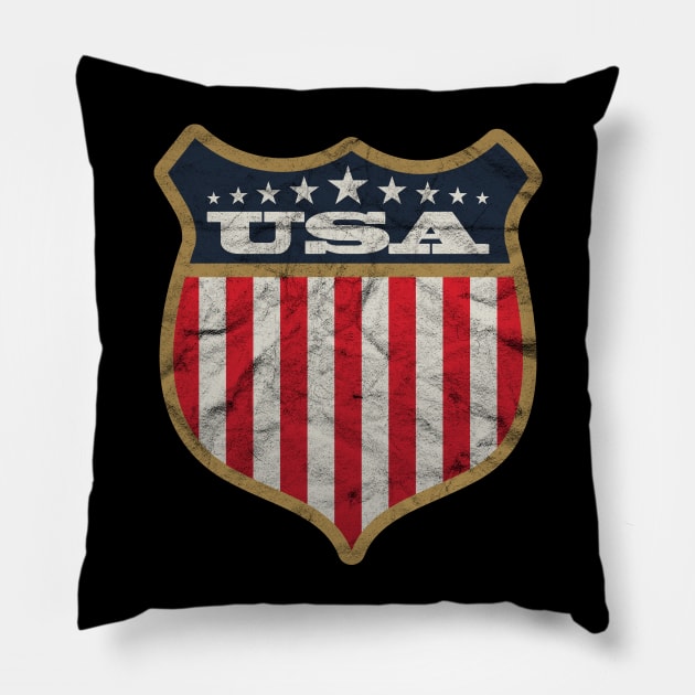 'USA Vintage white ' Cool USA Flag Vintage Pillow by ourwackyhome