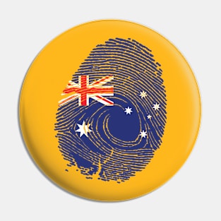 Flag of australia in fingerprint Pin