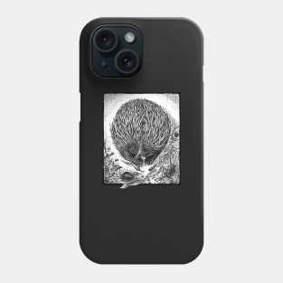 Echidna Ink Drawing by Nadya Neklioudova Phone Case