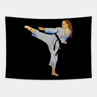 Karate Kick and Interactive Belt Tapestry