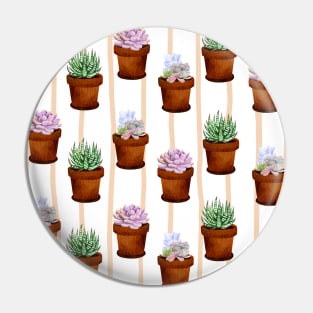 Potted Succulent Pattern Pin