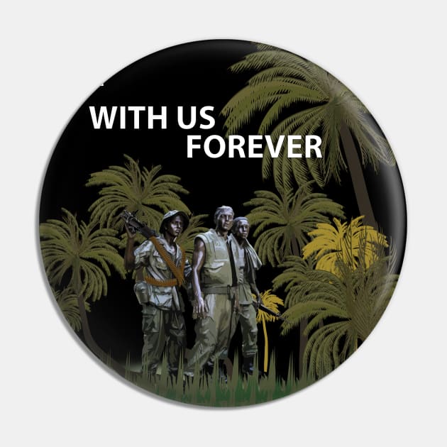 The Three Servicemen - Vietnam Memorial w Jungle wo Bkgrd Pin by twix123844