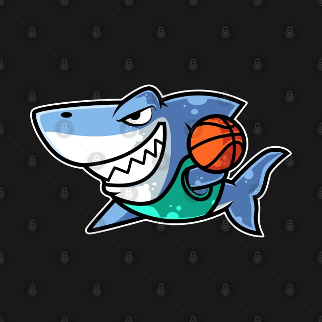 Shark Basketball Game Day Funny Team Sports B-ball product by theodoros20