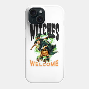 Halloween Witches Welcome Witch Phone Case