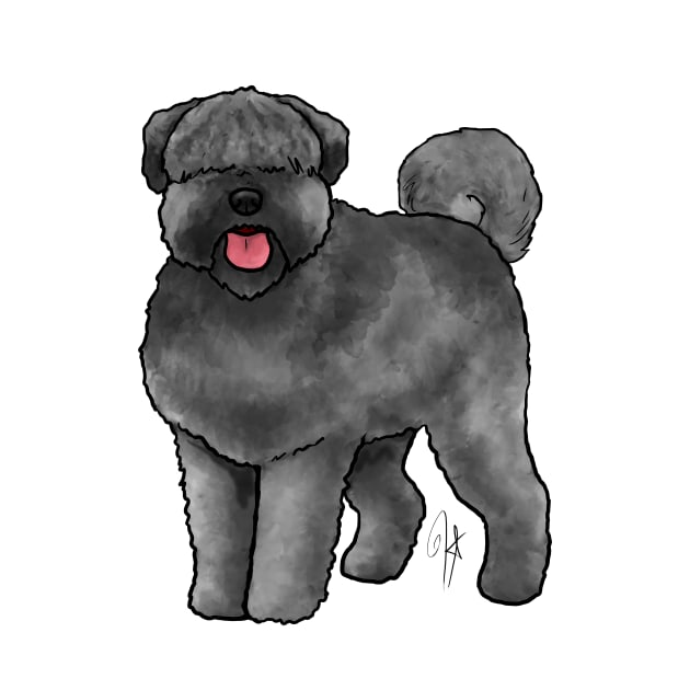 Dog - Bouvier des Flanders - Salt and Pepper Natural by Jen's Dogs Custom Gifts and Designs