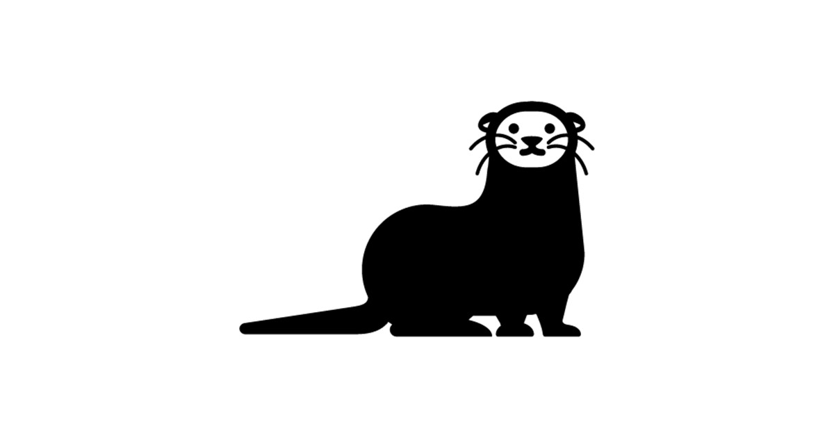 Otter Animal Icon Emoticon Silhouette - Otter - Kids T-Shirt | TeePublic