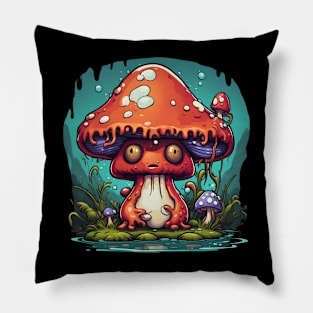 Frog Mushroom Pillow