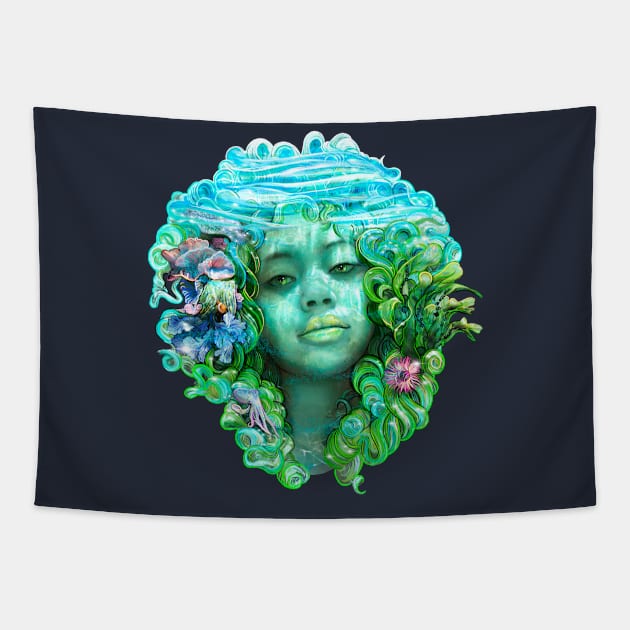 Ocean spirit Tapestry by art official sweetener