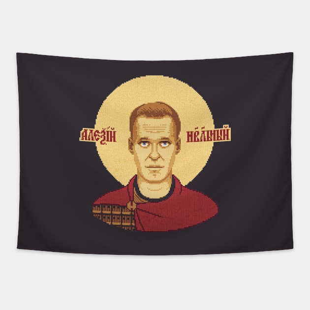 Alexey Navalny The Great Martyr (head) Tapestry by Maxim V. Sivokon