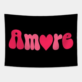 Amore Cute Funny Heart Valentine_s Day Tapestry