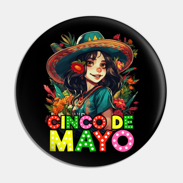 Cinco de Mayo Mexican Anime Girls Pin by Ramadangonim