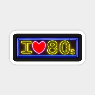 I love 80s neon lights Magnet