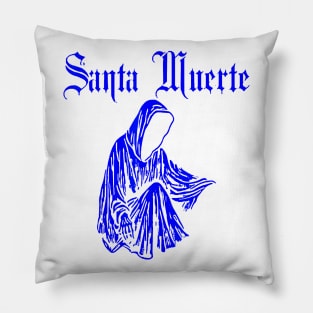 Santa Muerte Virgen Black Unisex T-shirt, XS-5XL Santa Muerte Virgin Shirt, Santisma Shirt, Saint of Death Shirt, Skeleton Saint Blk Pillow