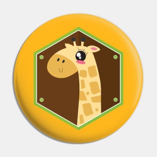 Loving Giraffe Animal T shirt Pin