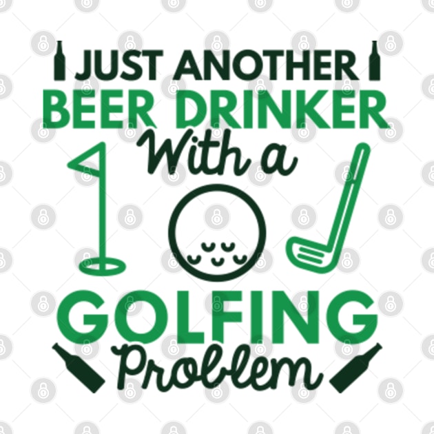 Beer Drinker Golfing by VectorPlanet